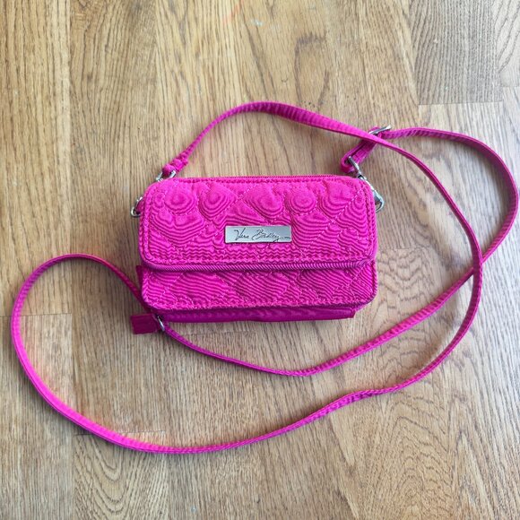 Vera Bradley Handbags - Vera Bradley Disney Mickey Pink Quilted Wallet Crossbody